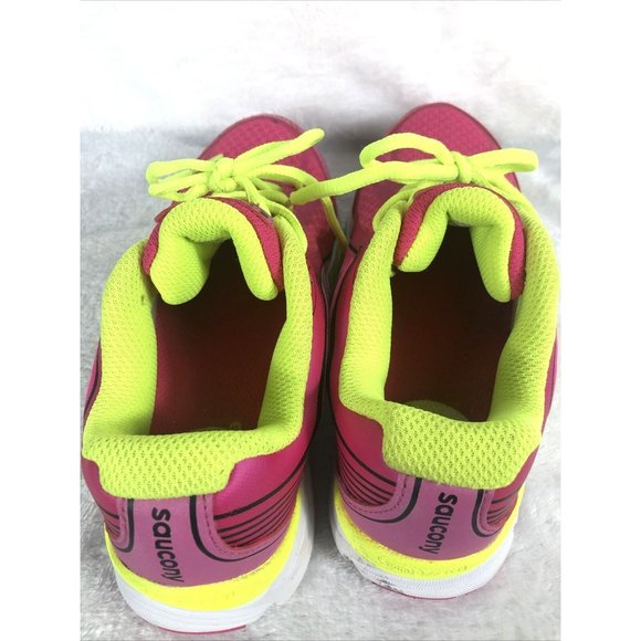 SAUCONY Girls Shoes Natural Series Pink Yellow Sneakers Size 4 1/2 - Picture 6 of 9